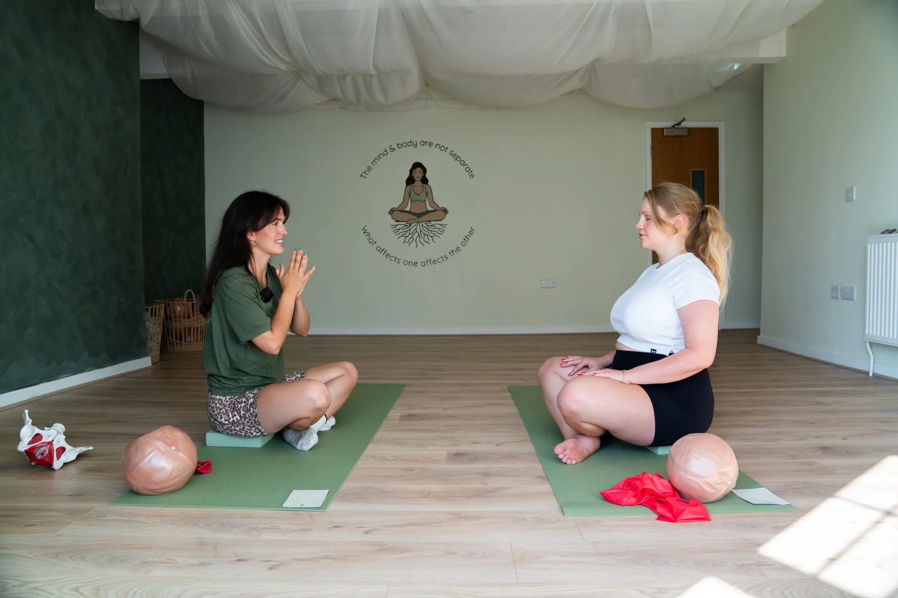An individual wellbeing session in the Soul & Soma studio